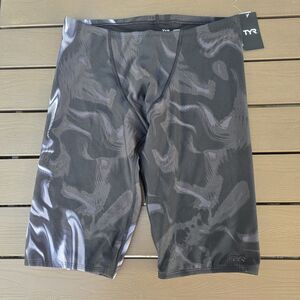 TYR Durafast Elite Men's Smoke/Black Vaporwave Swim Jammer SZ 38 New